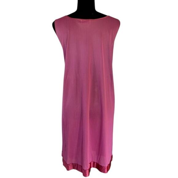 Vintage Vanity Fair Pink Satin Slip Dress - Size Large - Made in USA - Picture 5 of 7